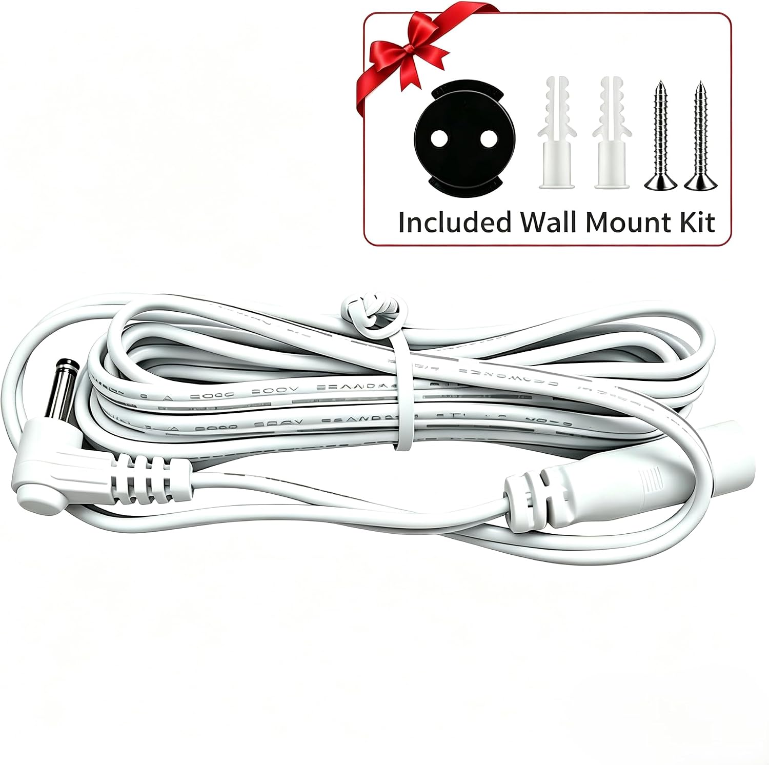 HelloBaby Official 5V Charger Extension Cable -1.5m/5ft Long Power Cord for Monitor & Camera Charging, Compatible with HB6550/HB6560/HB6550Plus, Includes Wall Mount Screws, Solve Short Cable Issues image 2