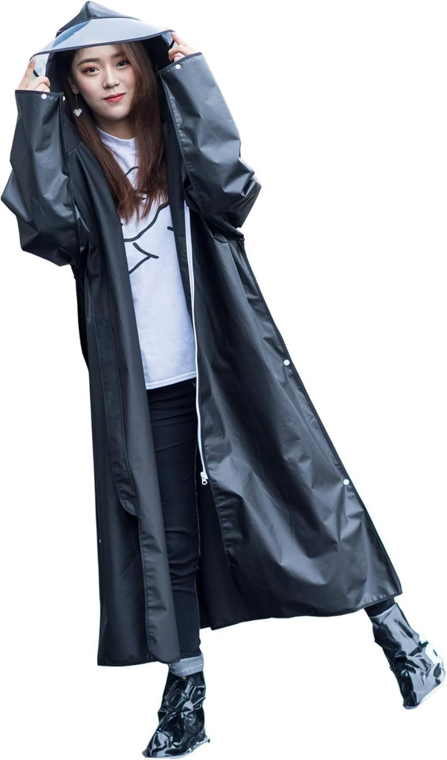 Casual Solid Women Raincoat (Eva_Black1-W)-picture-17