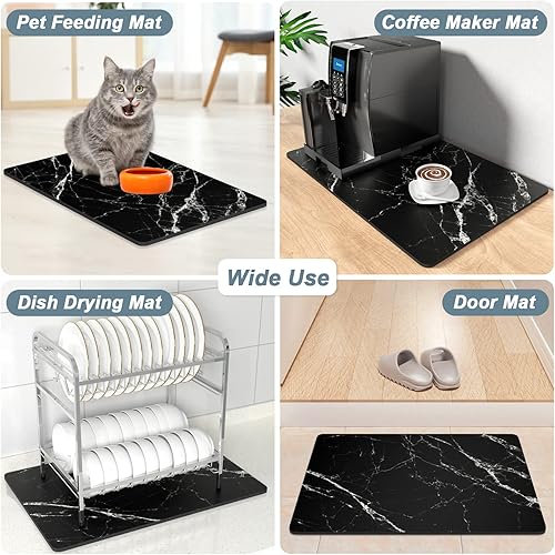 Miniatura 81 de Rnivvi Tapete de café, tapete de café de 12 x 19 pulgadas para estación de máquina de espresso, accesorios y organizador, almohadilla absorbente