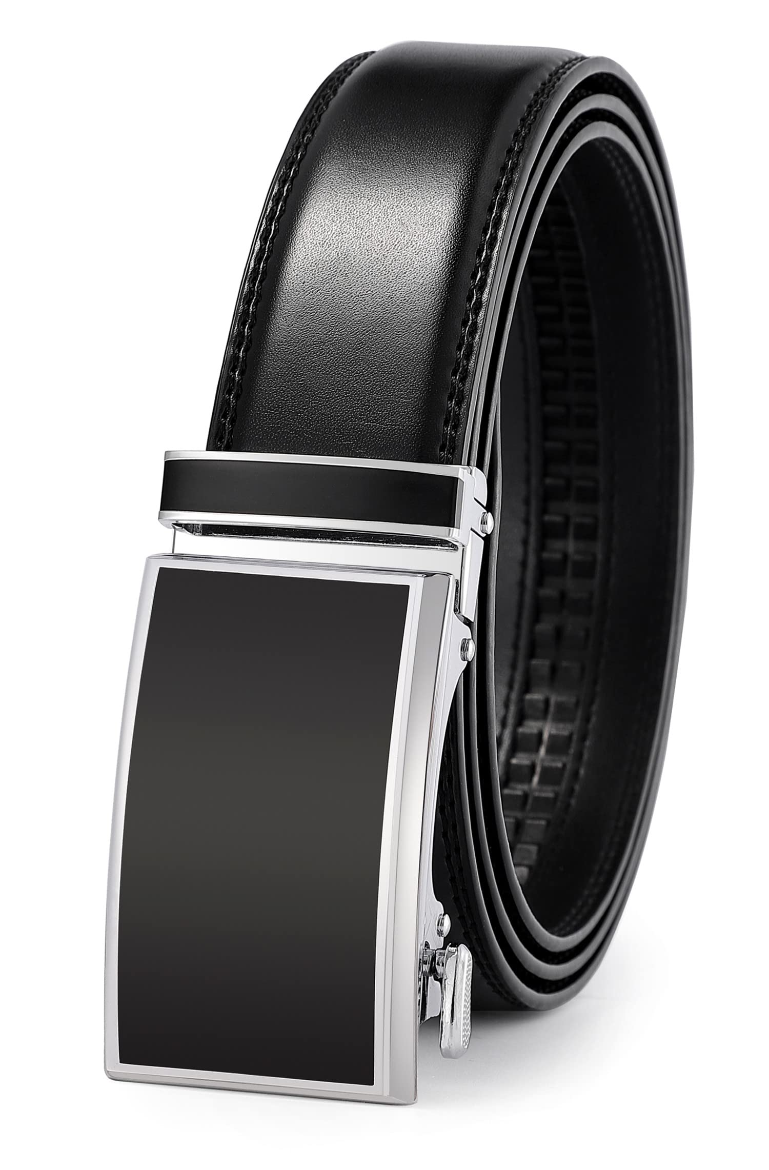 35 cm Trim-to-Fit Ratchet Genuine Leather Belt Men Dress Casual Adjustable Executive Gift