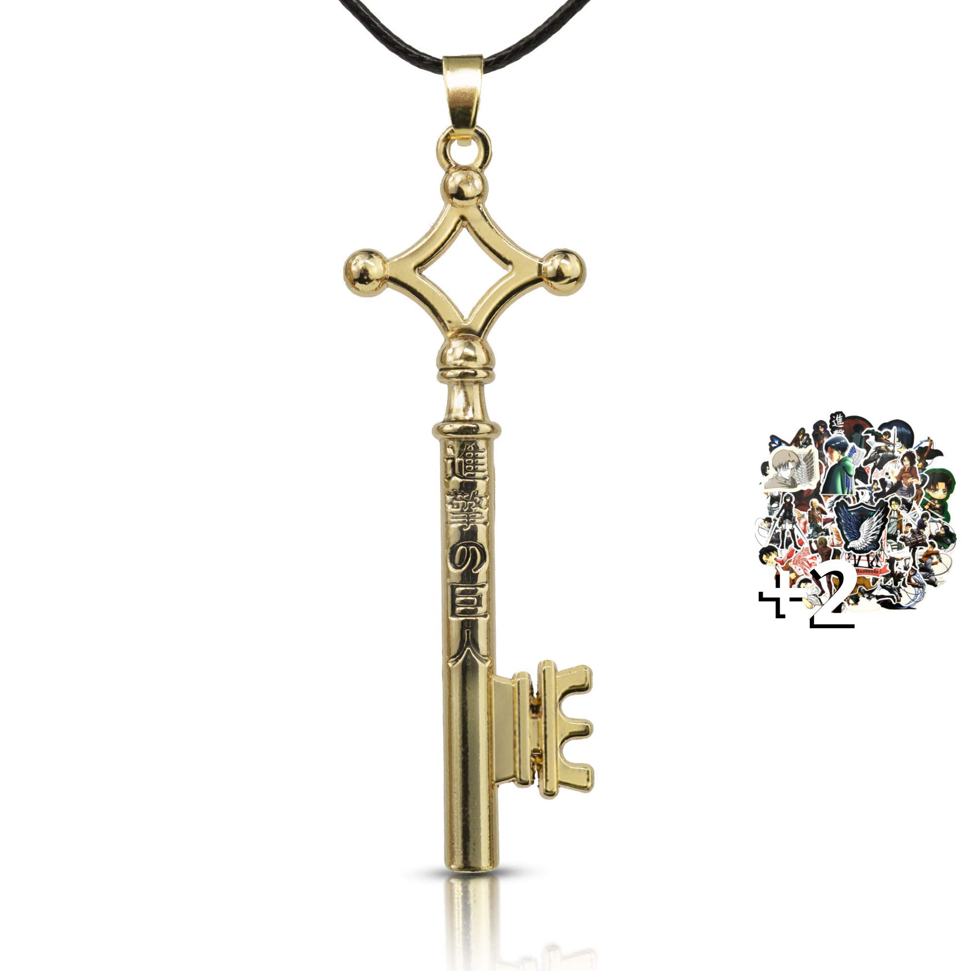 HAND-PRO Attak on Titan Necklace, Gold Key charm