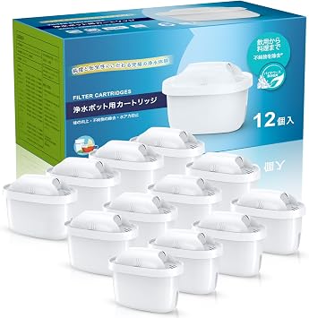 Brita Compatible Cartridges Maxtra Pro Replacement Filter, Water Filter Pitcher Cartridge for Brita Water Filter, Filter Cartridge, High Removal, Japan Specification, 12-Piece Set