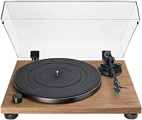 Audio-Technica AT-LPW40WN Manual Belt-Drive Turntable - Walnut Wood, Carbon-Fiber Tonearm, VM95E Cartridge, Hi-Fi Vinyl Player