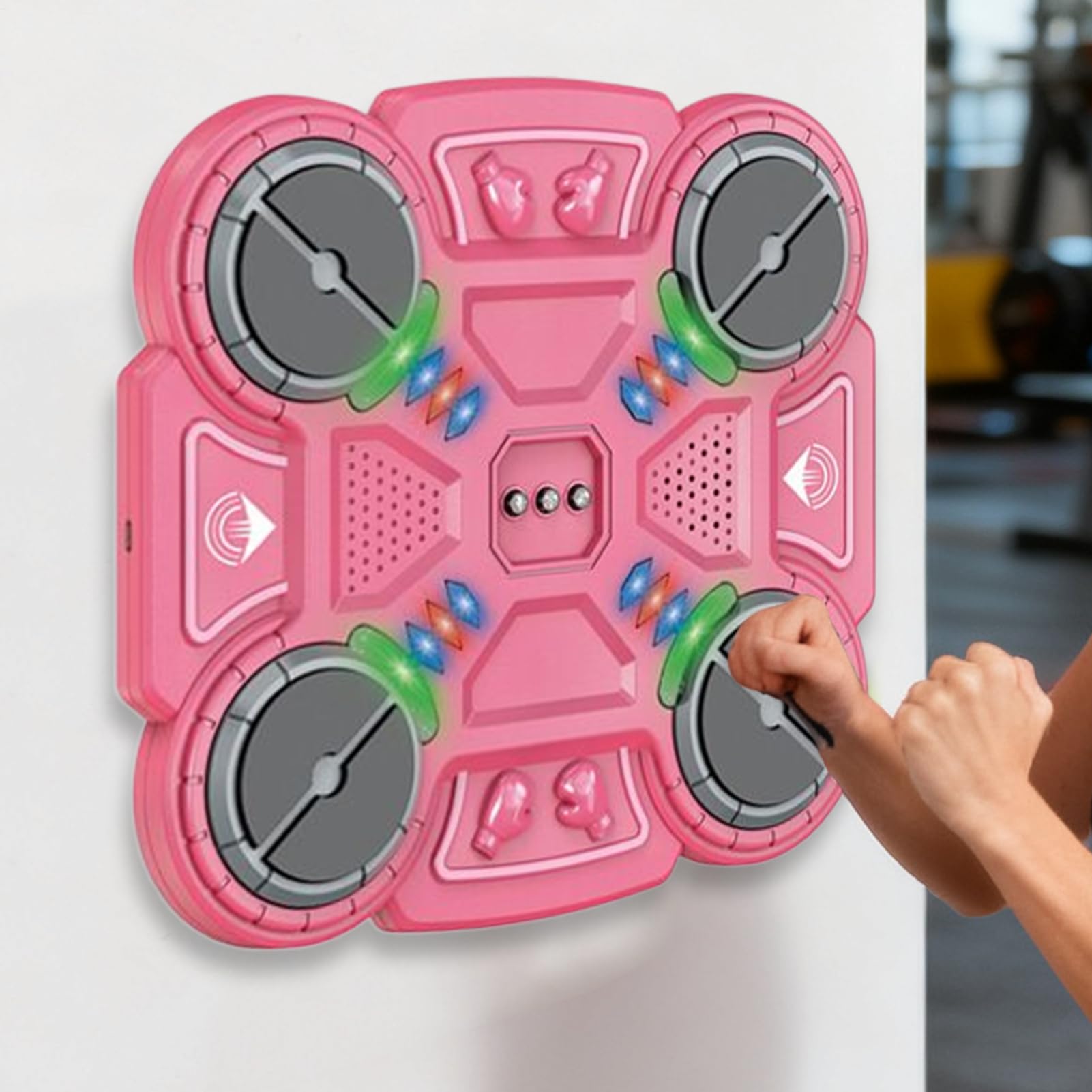 Muzyczna maszyna do boksu – ścienny elektroniczny sprzęt do treningu fitness, inteligentna maszyna do treningu bokserskiego, dla nastolatków, dzieci, dziewcząt, dorosłych, na siłownię, do domu