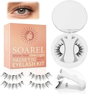 Magnetic Eyelashes with Applicator, No Eyeliner Needed, No Glue Reusable Magnetic Lashes, Natural Lightweight