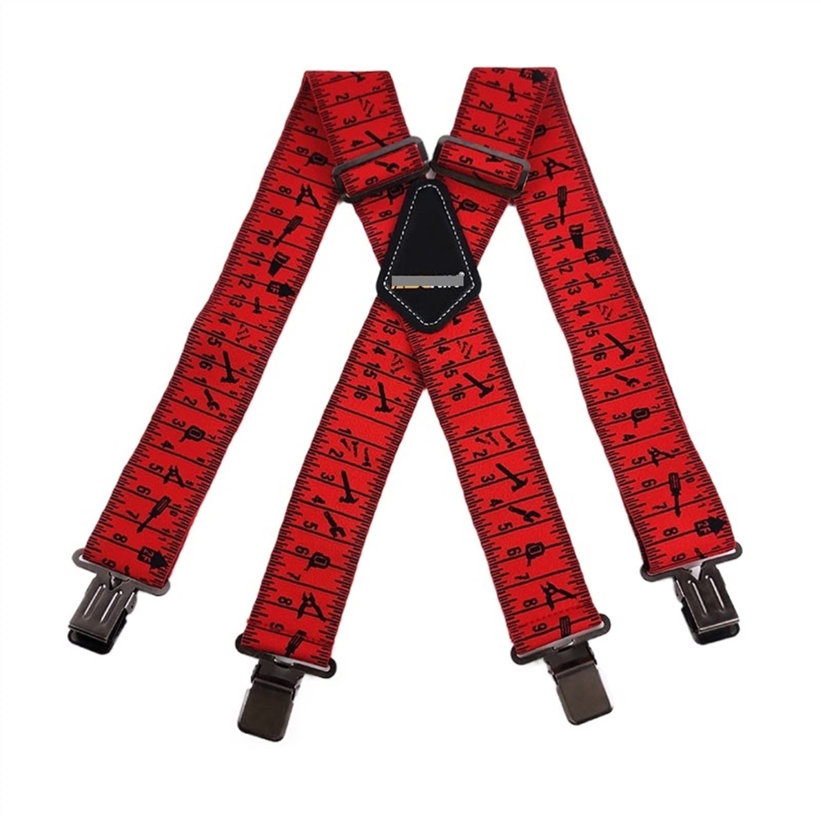 Bretelles pour homme, 1 pièce, 5 x 120 cm, pour hommes, adultes, type X, 4 clips, bretelles hautement élastiques, bretelles réglables haute performance, ceinture à outils, suspension masculine