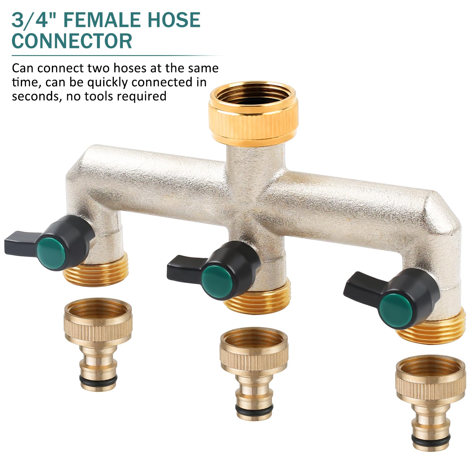 STEEIRO Brass Hose Splitter 3 Way - Image 4