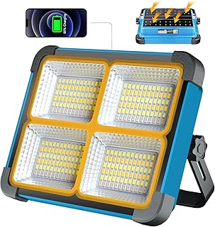 ErayLife LED Baustrahler Akku 100W, Arbeitsleuchte mit 5 Modi/ 288 LEDs, 10000LM 10000mAh LED Strahler Akku Power für Notfälle, Camping, Baustelle