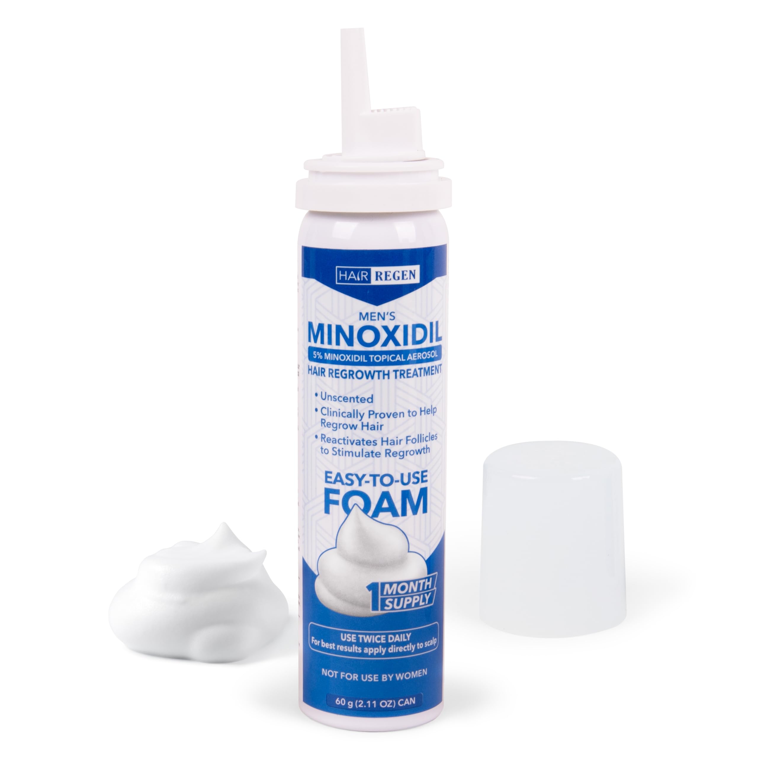 Minoxidil Foam for Men 5 Percent - Mens Hair Growth Treatment for Him- Topical Foaming Minoxidil for Men-
