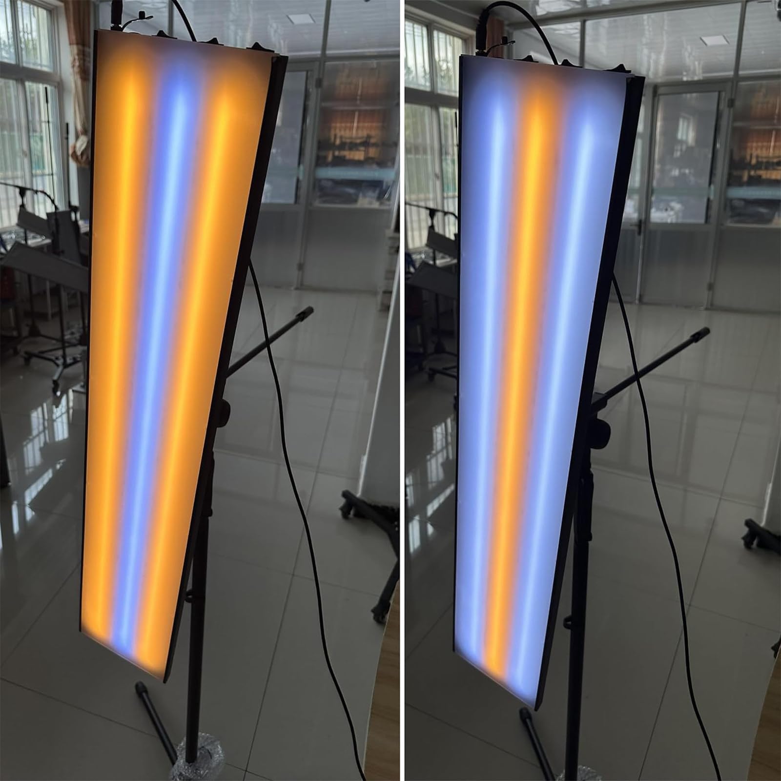 FAXIOAWA Énorme Panneau réflecteur PDR, Lampe de détection de débosselage de Voiture, Support réglable, Outils de débosselage sans Peinture, lumière de nivellement LED pour réparation de Bosses