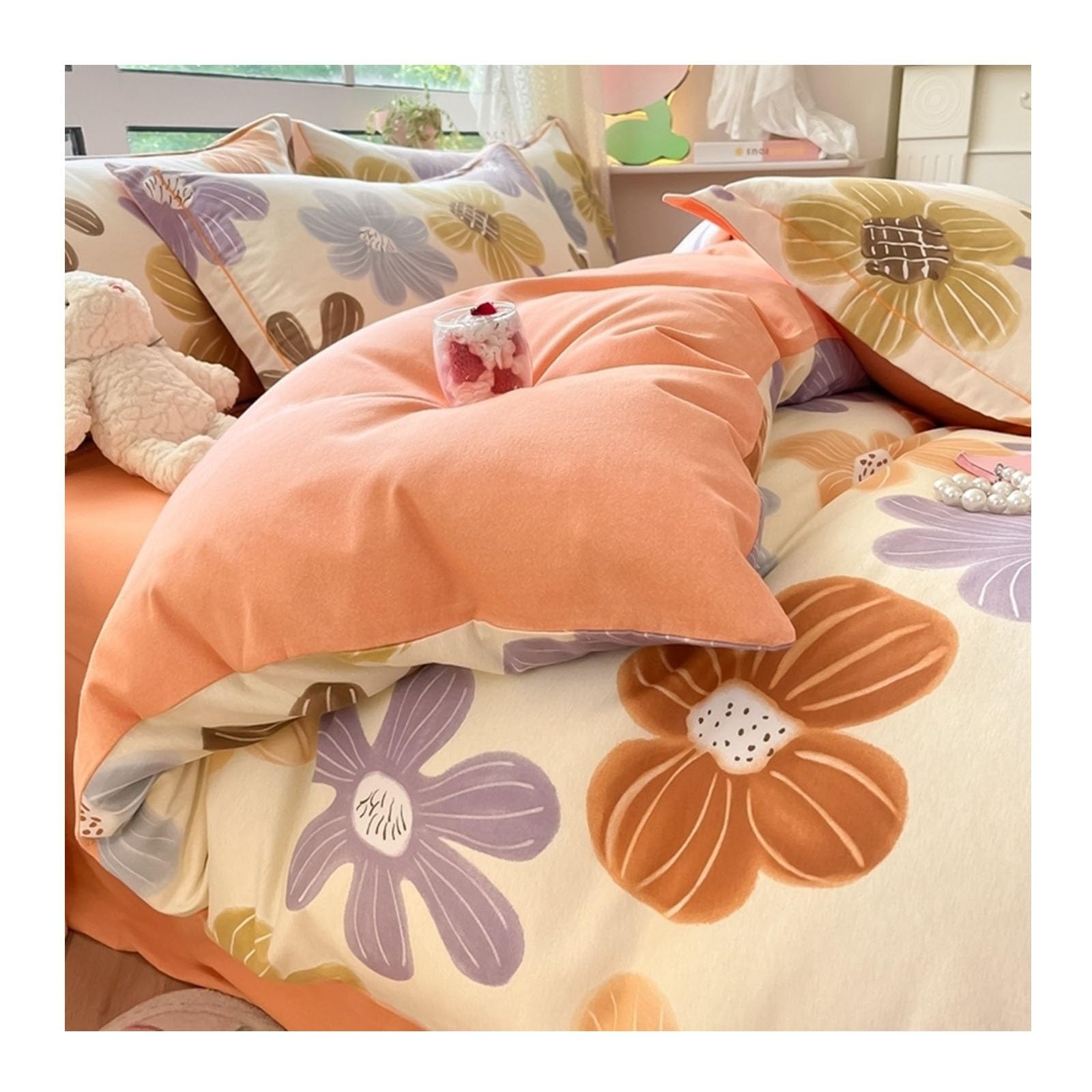 Housse de couette en coton respirant contre la transpiration nocturne et les draps rêches