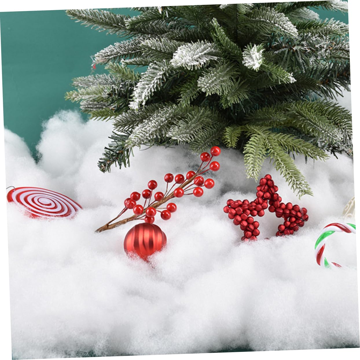 MAGICLULU 2 Blätter Weihnachten Schnee Szene Baumwolle Decke Rolle Hochleistungs Weihnachten Schnee Matte Für Dekorationen