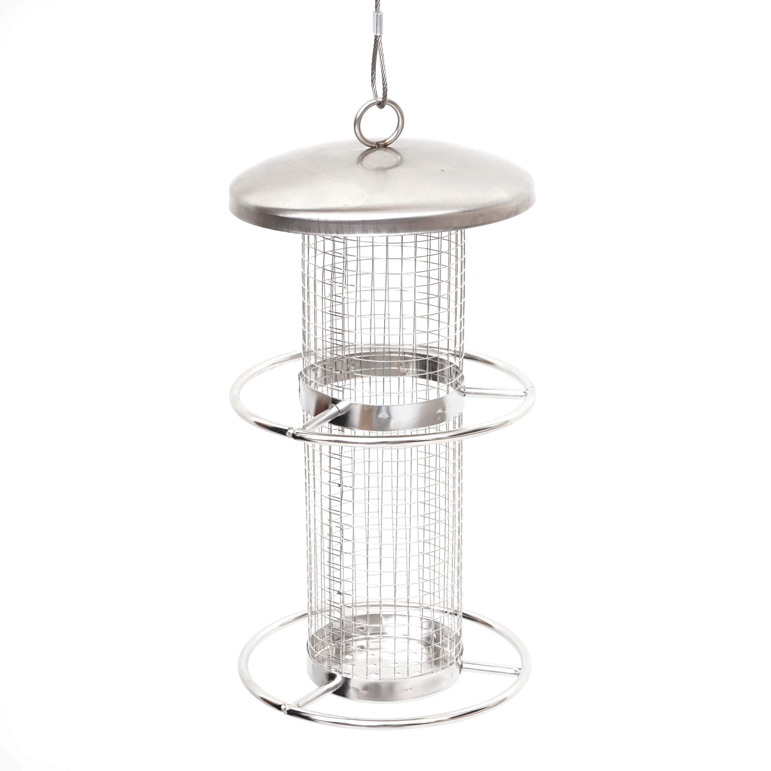 Mendler HWC-G90 - Comedero para pájaros (acero inoxidable, 27 cm)