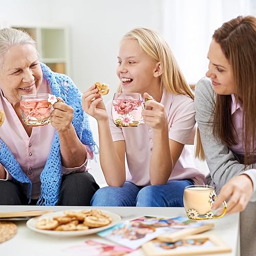 Miniatura 3 de Wisolt Regalos de cumpleaños para mujeres, regalos para el día de la madre, taza de té de vidrio esmaltado, regalos para ella, mamá, abuela,