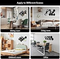 Vista 9 de 6 azulejos hexagonales de fieltro para pared, tablero de corcho autoadhesivo, tableros de anuncios hexagonales con pasadores, tablero de corcho