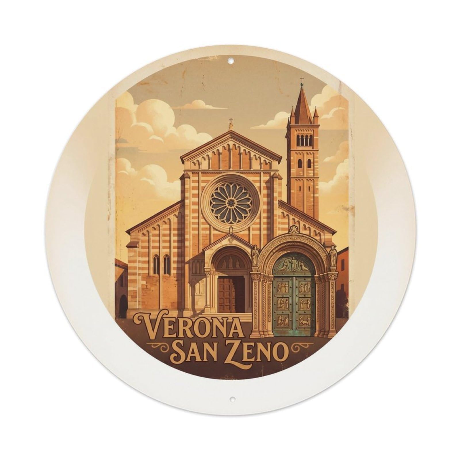 San Verona Italy City Landmark Travel Retro Metal Tin Sign