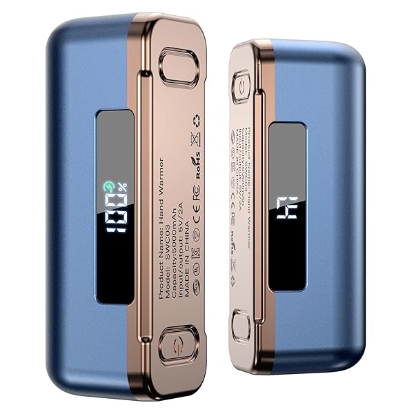 BEYYON Hand Warmers Rechargeable - Magnetic Electric Hand Warmer 2 Pack, 4 Levels Heat Up to 131 with LED Display, Portable Reusable Pocket Heater for Raynauds, Golf, Camping, Men, Women