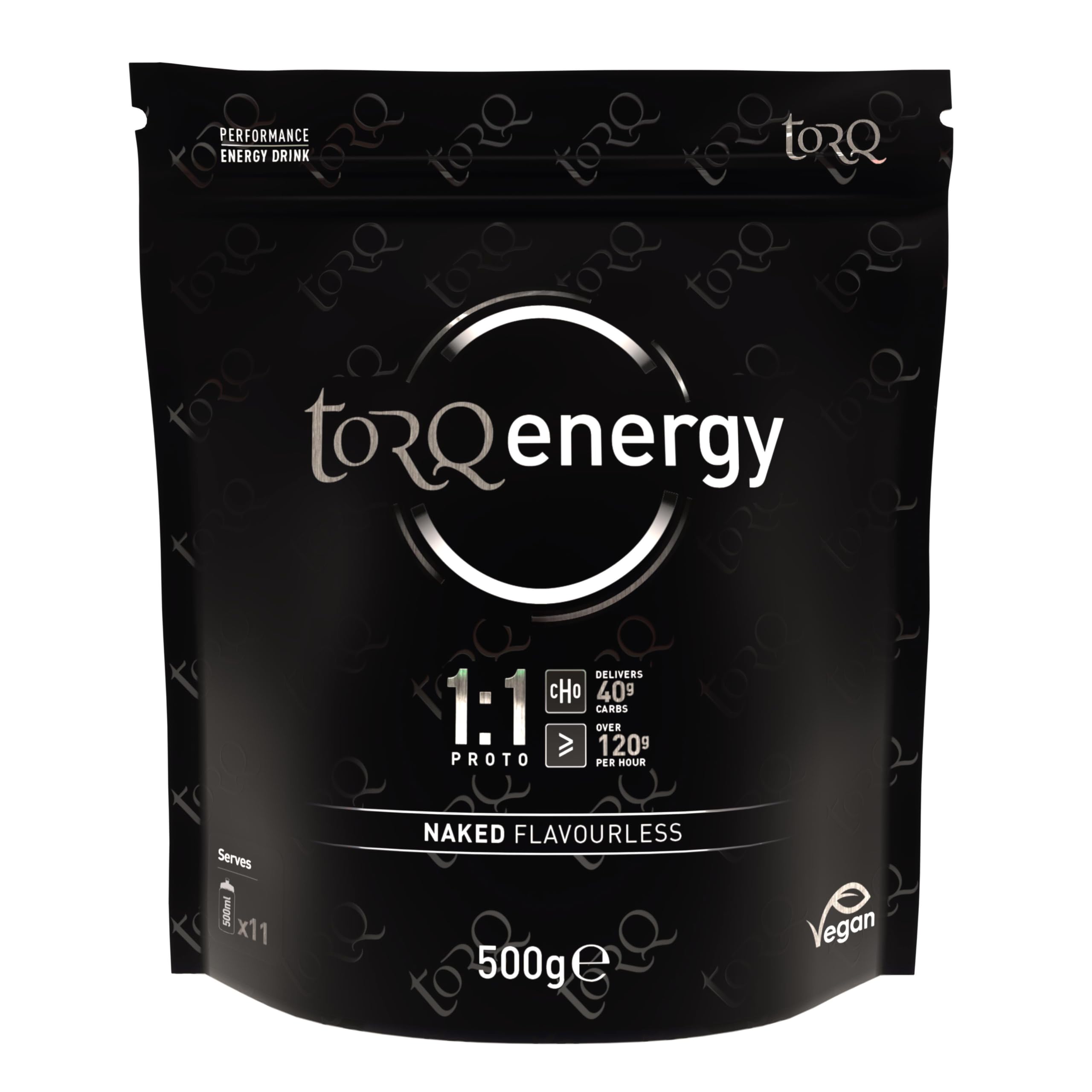 TORQ Proto 1:1 Energy Drink Powder 500g Naked - Neutral Flavour Dual Carb Electrolyte Sports Hydration Mix for Cycling, Running & Endurance Training