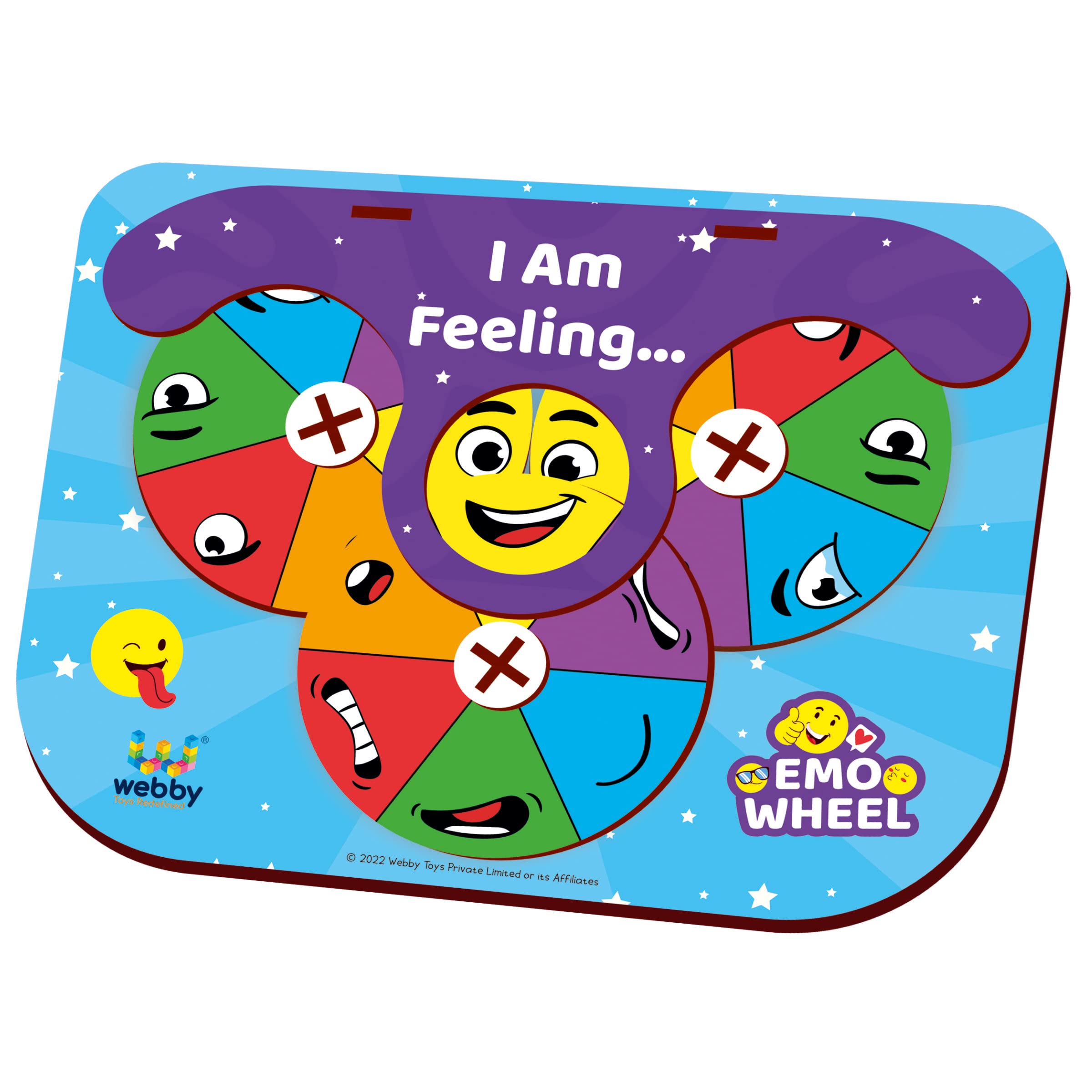 Webby Wooden Emotion Wheel - Rotate The Wheel and Show Your Emotion, Learning Toy for Kids (B0BG5J6C1M) Amazon Price History, Amazon Price Tracker