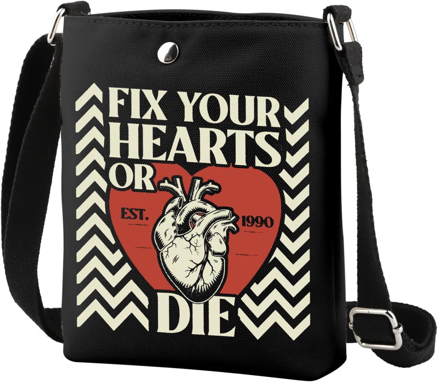 TSOTMO TV Show Inspired Gift Fix Your Hearts Or Die Crossbody Bag Gift for Classic TV Show Fans Sister