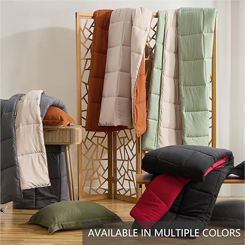 Miniatura 6 de Homelike Moment - Juego de edredón alternativo ligero de plumón para todas las estaciones, manta de verano, 3 piezas - 1 edredón con 2 fundas