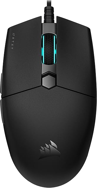 Corsair KATAR PRO XT Ultra-Light Gaming Mouse (Compact Symmetric Shape, Suitable for Claw and Fingertip Grip Styles, Corsair QUICKSTRIKE Spring-loaded Buttons, 18,000 DPI Optical Sensor) Black