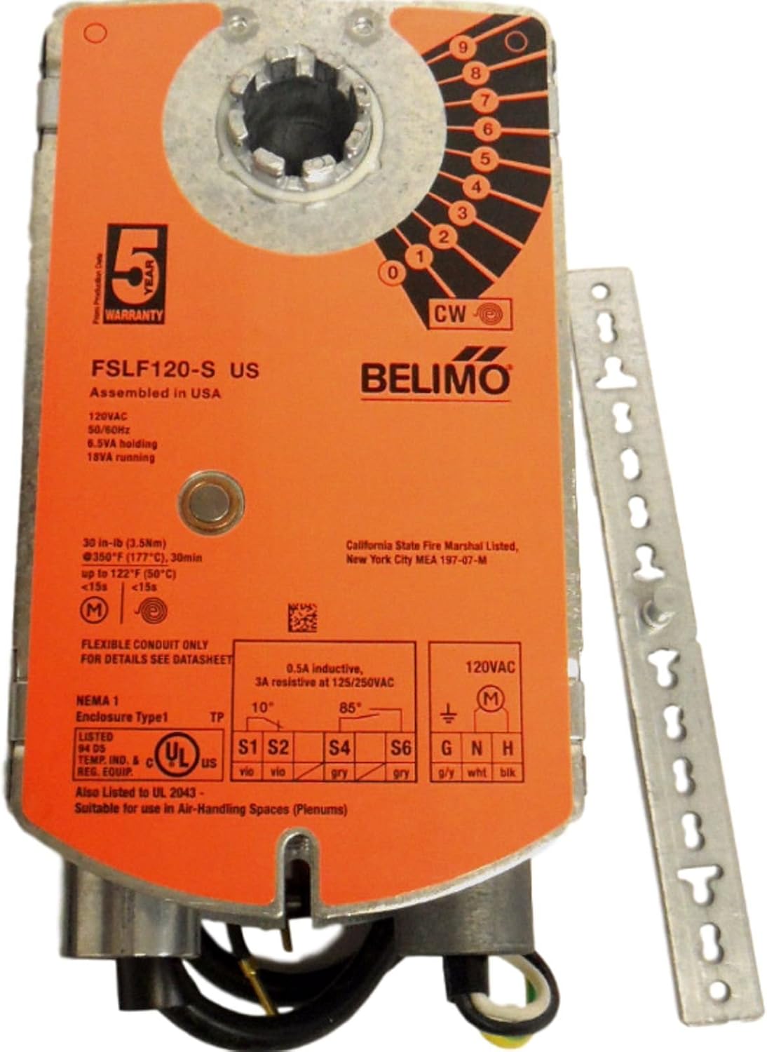 Belimo Aircontrols (USA), Inc. FSLF120S Belimo fire smoke damper 120V actuator