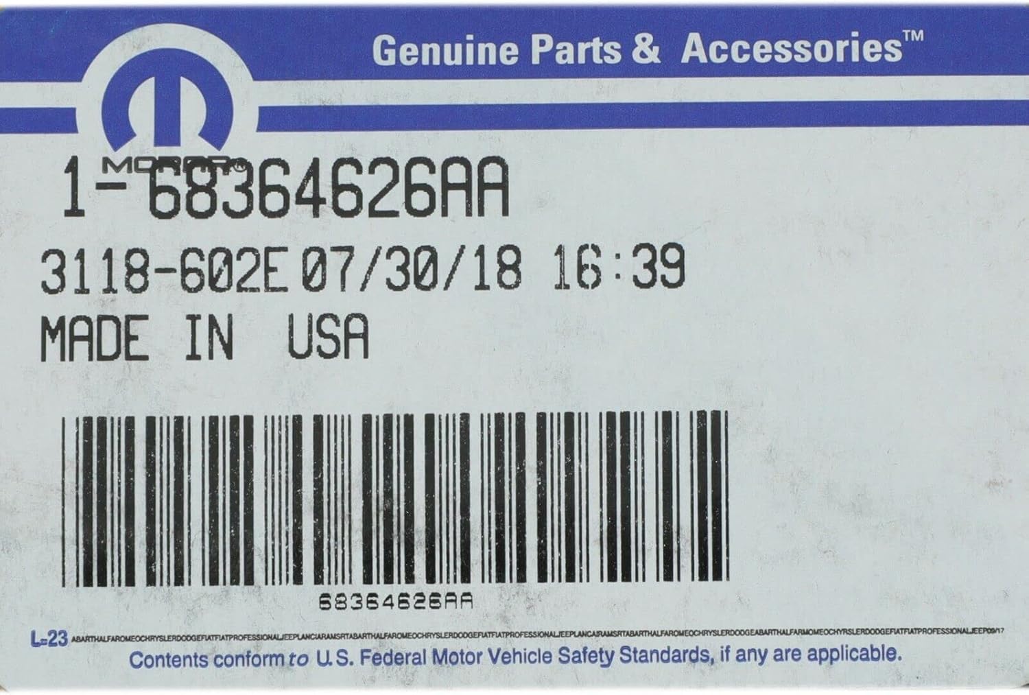 Mopar 68364626AA Jeep Hood Liftgate Nameplate