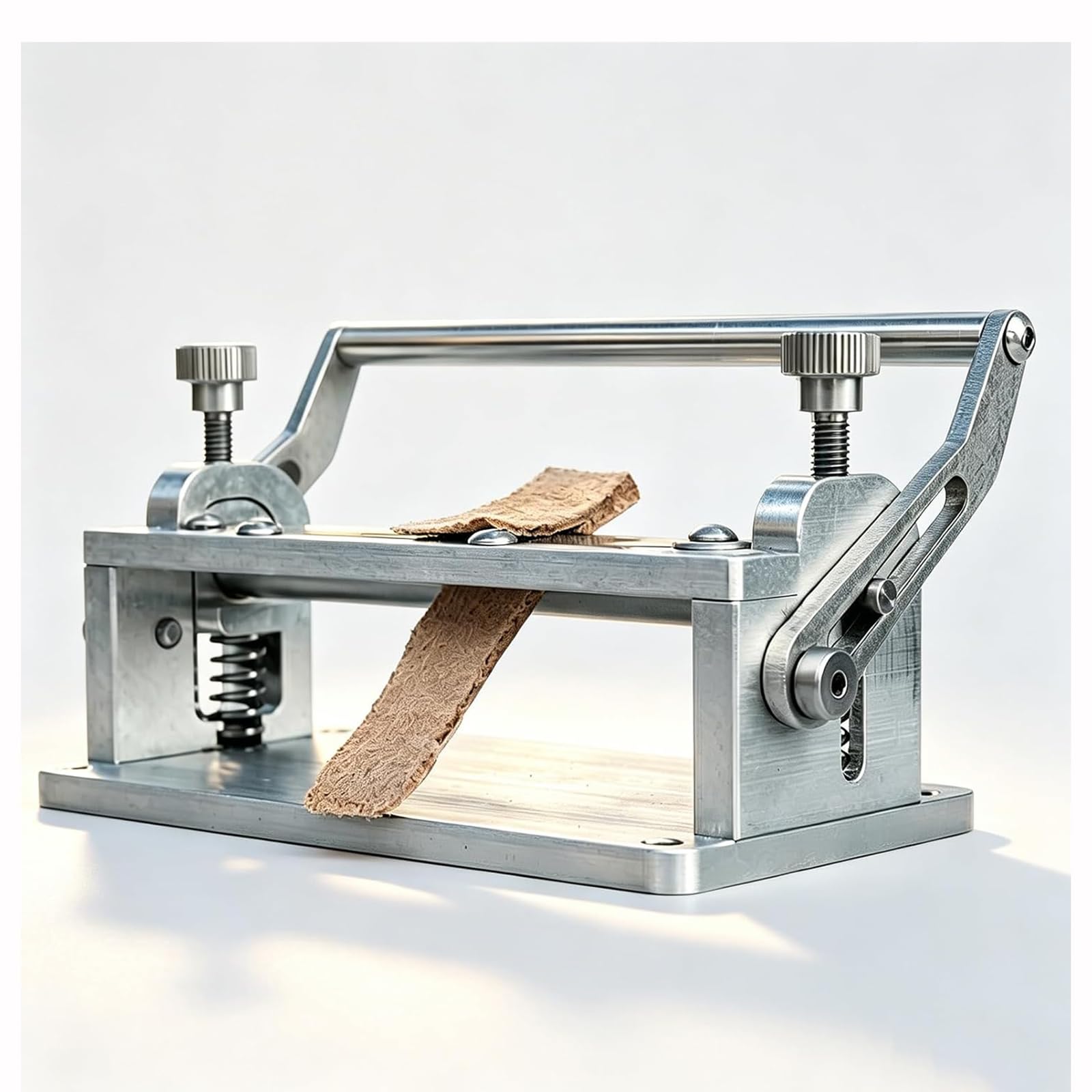 YXZQLOZ Leather Skiving Machine manual skiving tool made of aluminum alloy, featuring a 10 cm cutting width and a graduated scale; for DIY leather crafting.