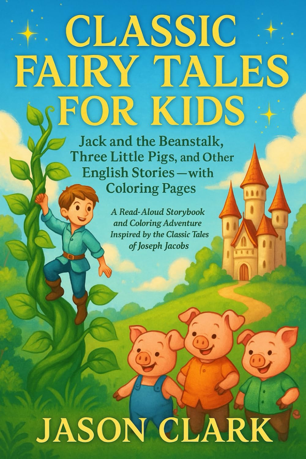 CLASSIC FAIRY TALES FOR KIDS: Jack and the Beanstalk, Three Little Pigs, and Other English Stories — with Coloring Pages