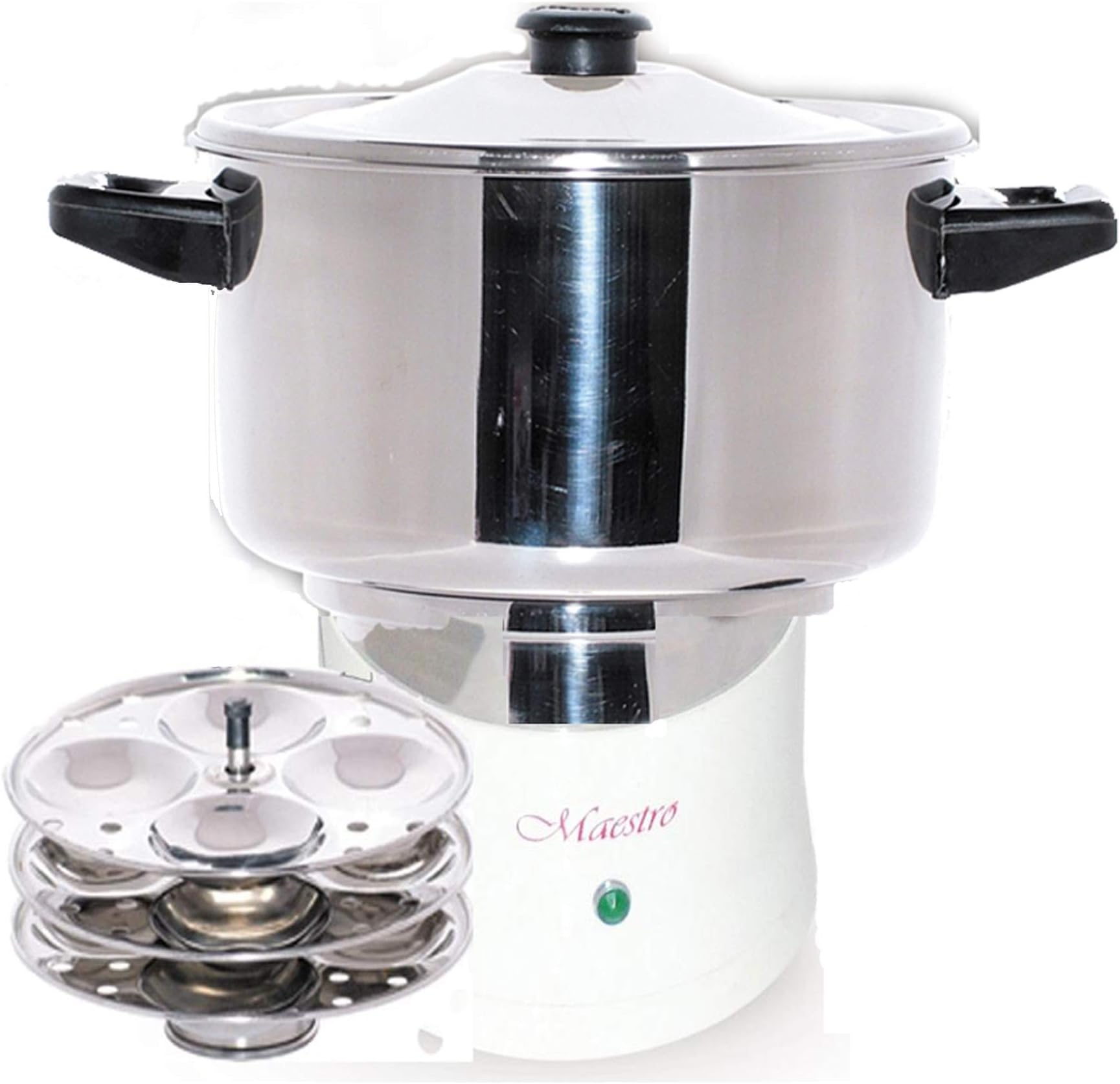 Maestro Stainless Steel Electric Steam Cooker,Multipurpose Food Steamer Model Mc2-600W 230V (600 Watts), 2 liter
