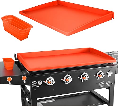 Alfombrilla de silicona de 36 pulgadas para Blackstone, viene con forro de taza de aceite, parrilla protectora de cobertura completa mejorada WYZJC