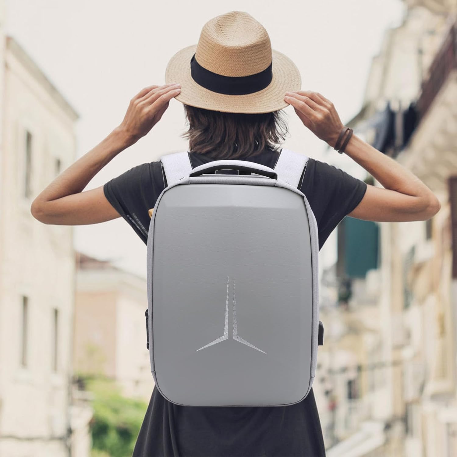 Zunate Mini Outdoor Travel Bag, Hard Case Backpack for Mini Dish and Accessories Storage