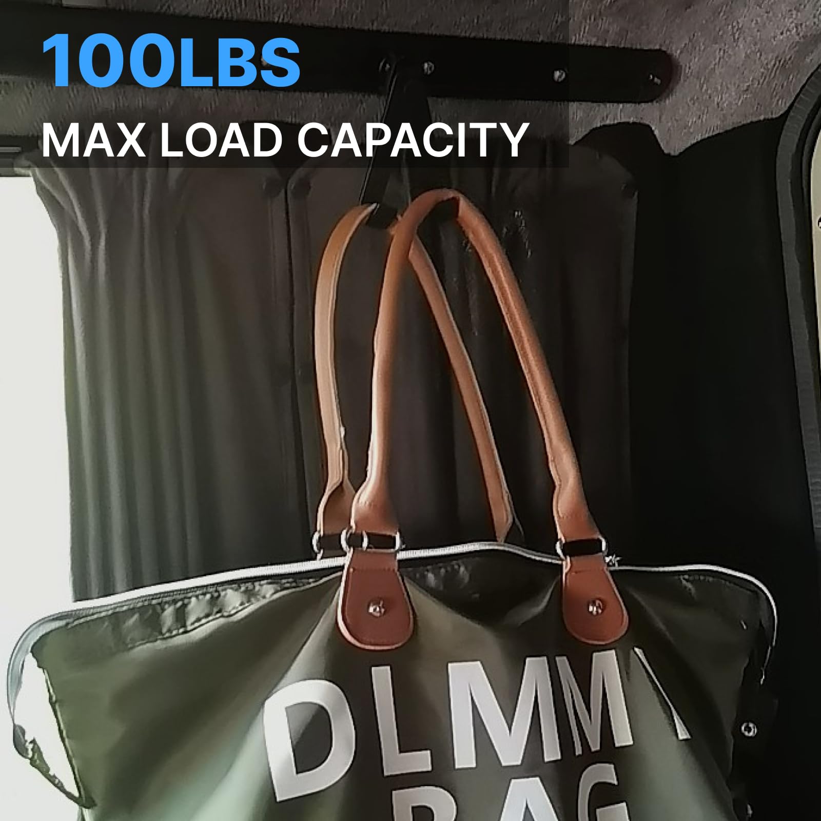 4 Stück L-Schienenhaken, Aluminiumlegierung, Einzelbolzenbefestigung mit 2 Haken, 45,4 kg maximale Belastung, 360° drehbar, federbelastet, L-Schienen-Zubehör für L-Schienen in LKW, Van