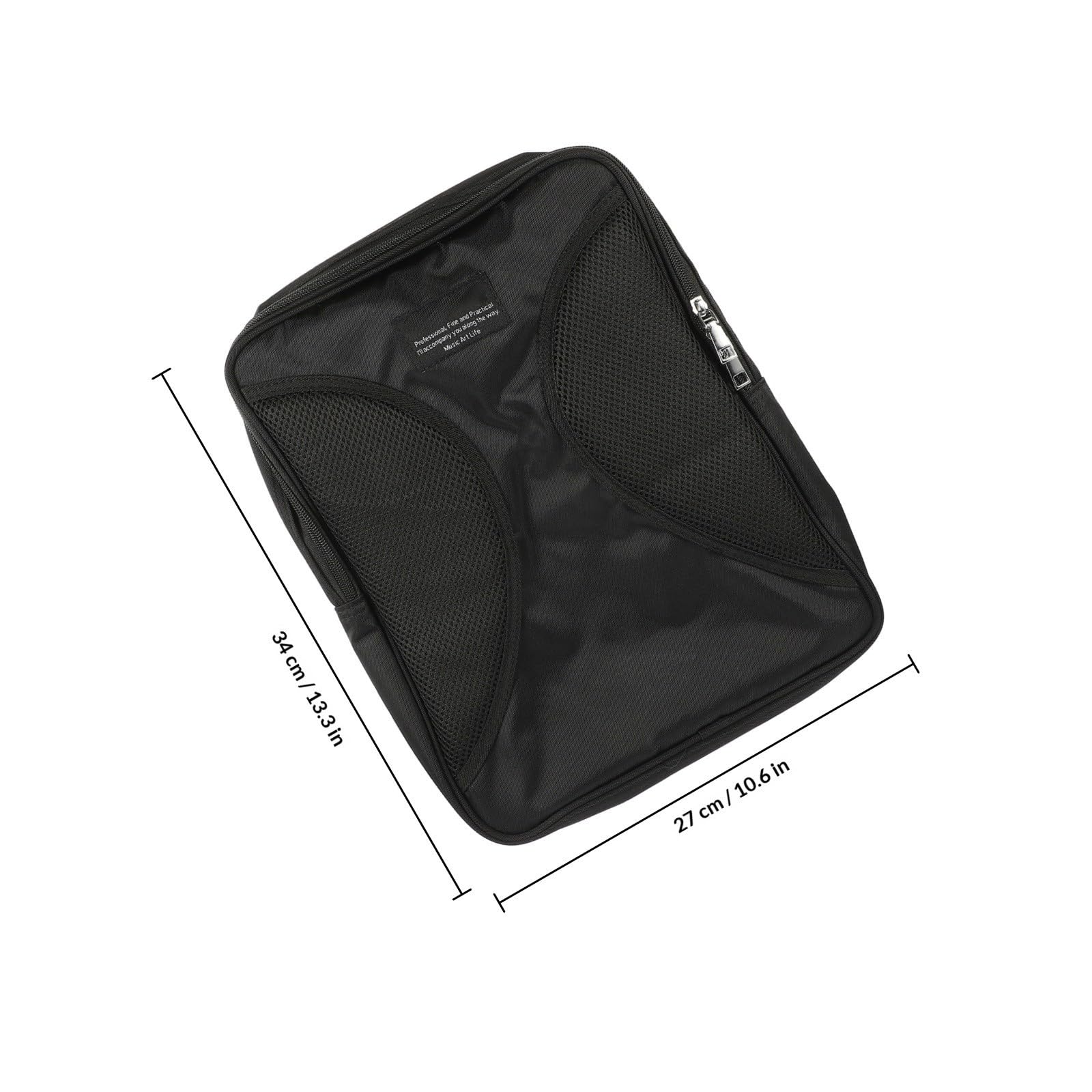 Borsa per Spartiti Musicali Nera, Custodia Cerniera e Fibbia | Tessuto Composito Nylon e Spugna, Fodera Antiurto Integrata, per Uscire e Pratica