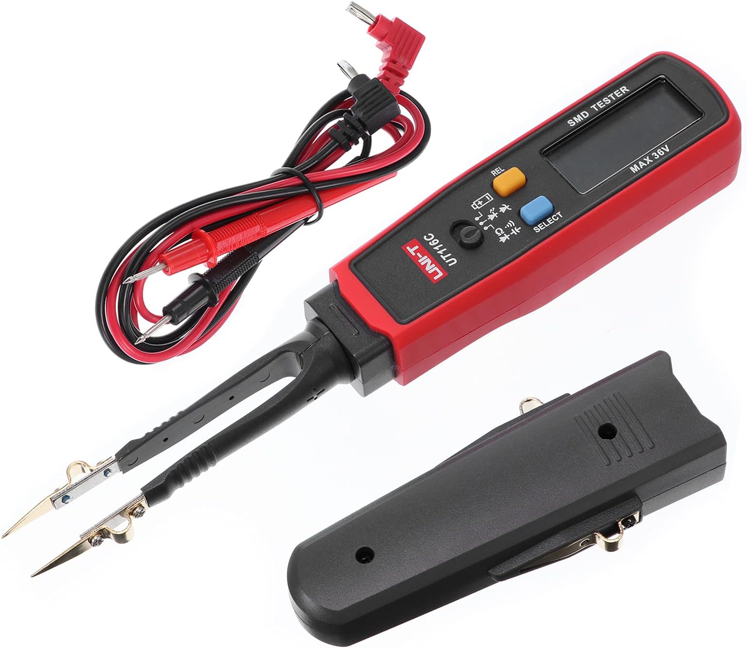 UNI-T Digital Smart SMD Tester,Handheld Resistance Capacitance Tester Tweezers Intelligent LCR Meter Diode Continuity Resistor Capacitor LED Battery Test Auto Ranging 6000 Counts