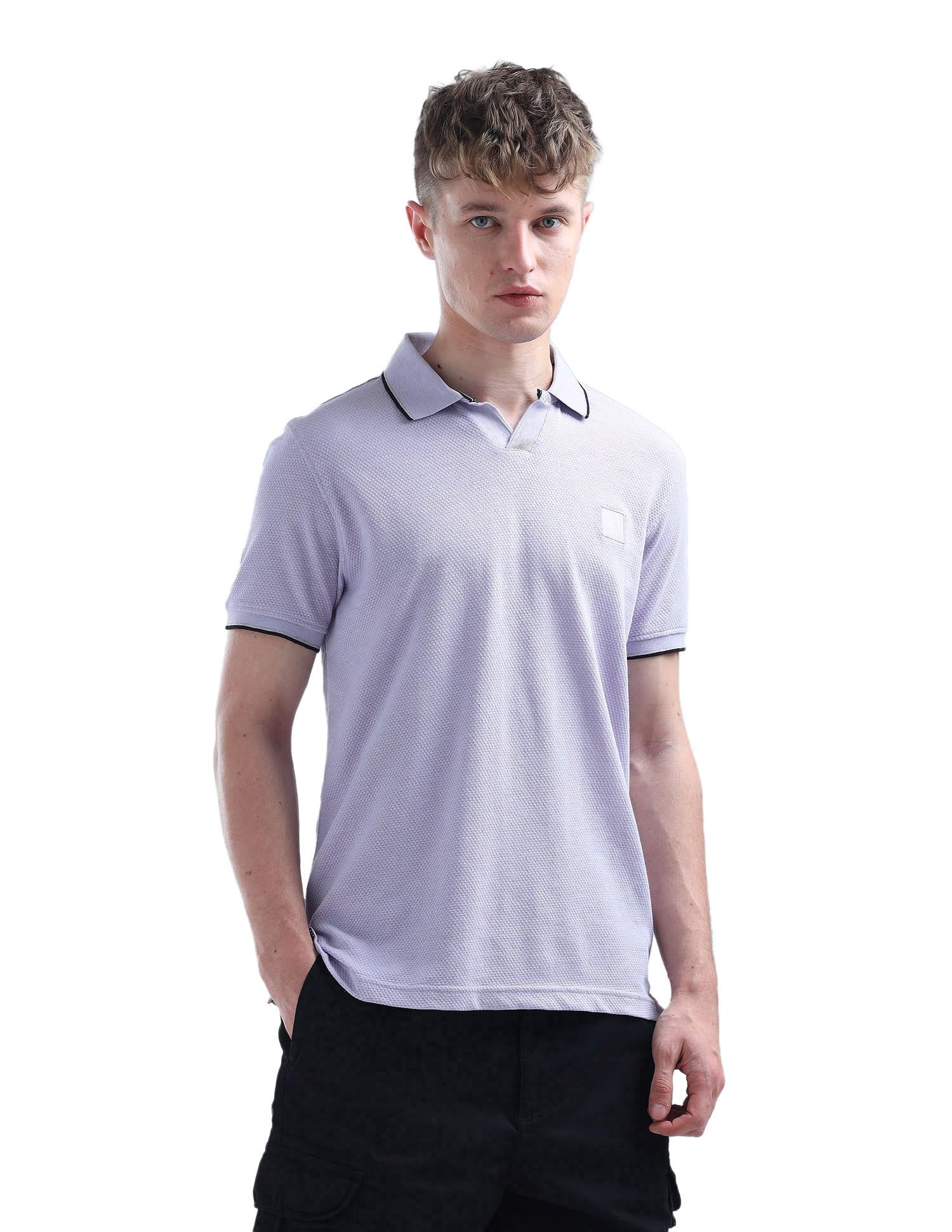 flying machine Men's Regular Fit Polo T-Shirt | Self-Design Pattern-picture-19