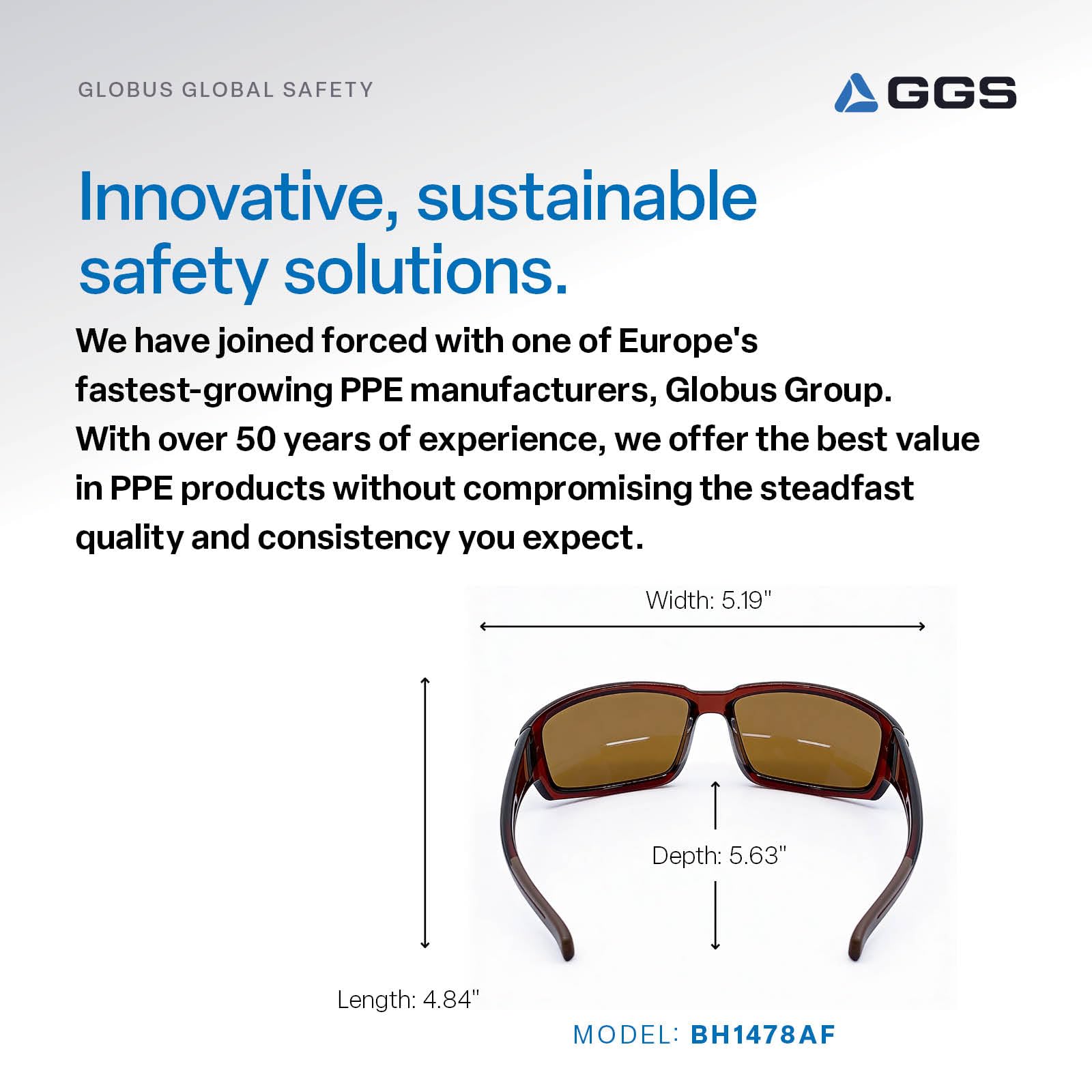 Bullhead Safety Eyewear BH1478AF Maki, kryształowo brązowa oprawka, brązowe szkła zapobiegające zaparowaniu, brązowe soczewki TPR i zauszniki (1 para) od Bullhead Safety Eyewear