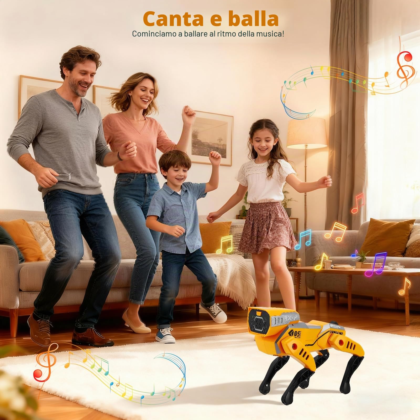 Yapsopu cane robot intelligente per bambini,Robot Cane Programmabile e Telecomandato,Giocattolo Interattivo Ricaricabile, Musica e Danza...Idea Regalo per Bambini e Bambine 3+