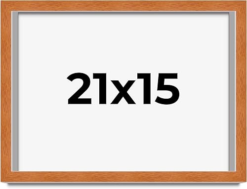 Miniatura 182 de Marco marrón de 18 x 24 pulgadas, marco de madera maciza de nuez de miel, ancho de moldeo de 0.875 pulgadas, profundidad de rabo de 0.875 pulgadas