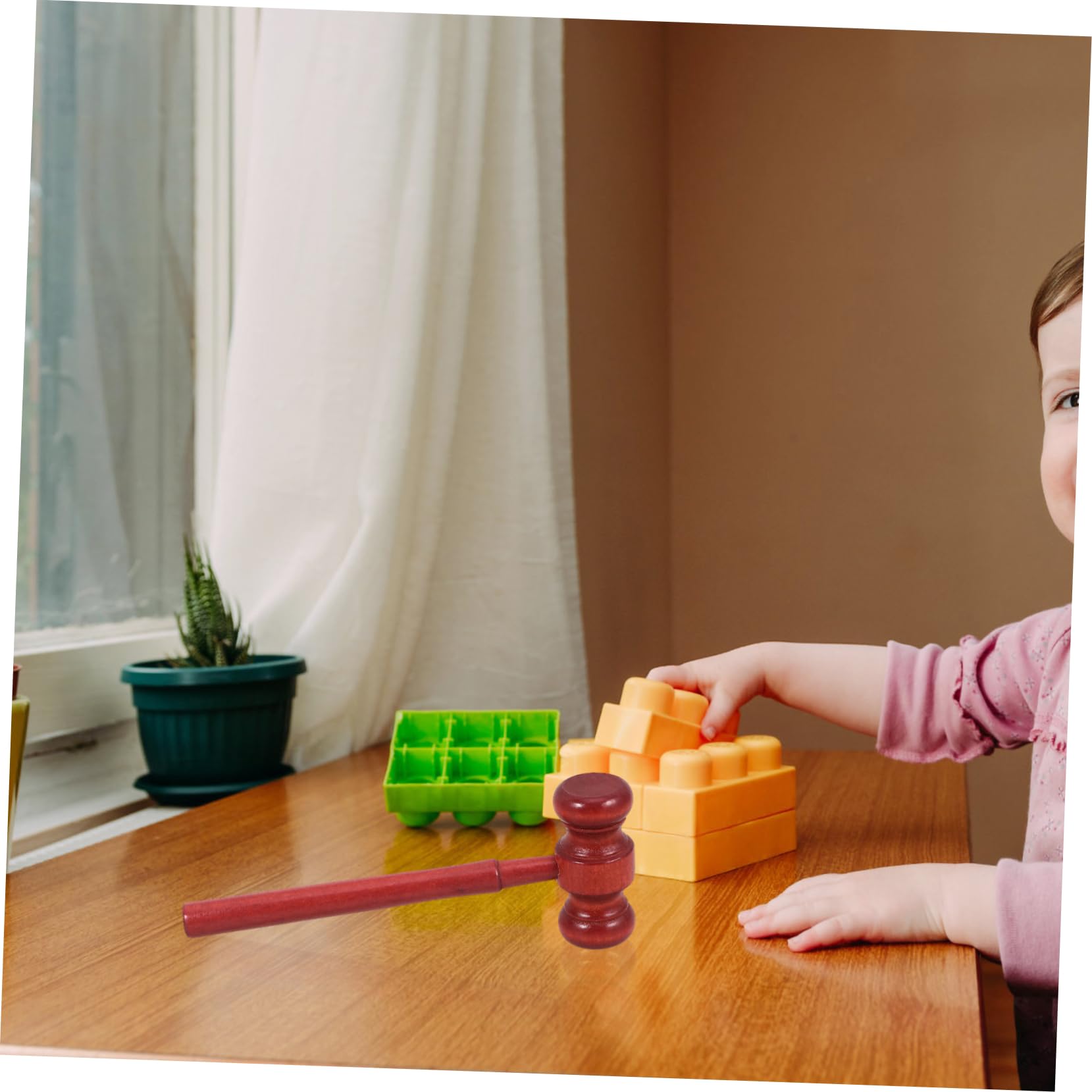 HAPINARY Legal Role Play: Wooden Judge Hammer Auction Sale Tool for Boys and Girls