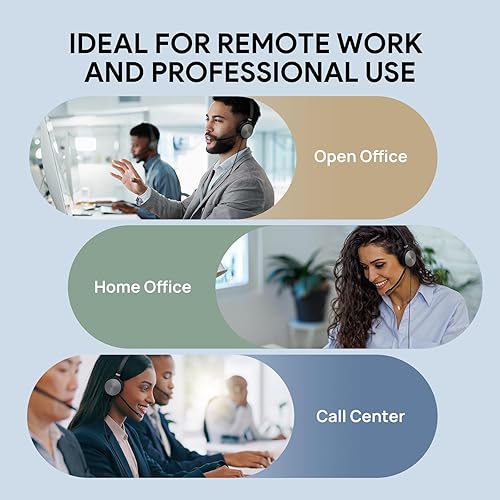 Miniatura 7 de Yealink UH36 - Auriculares profesionales con cable - Auriculares telefónicos para llamadas y música, auriculares con cancelación de ruido con