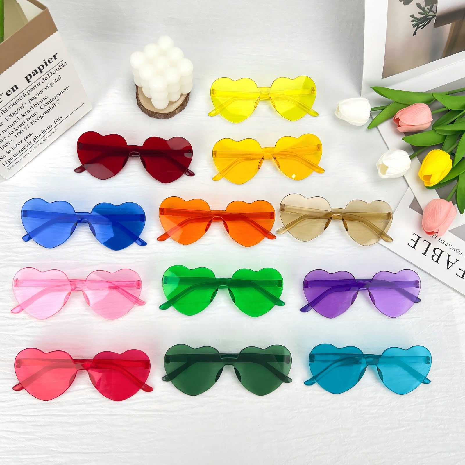 BIRDDIE Piezas Gafas Corazon