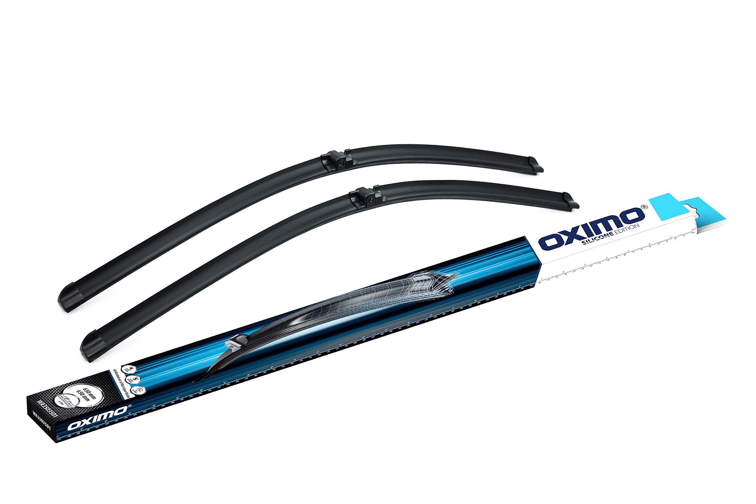 OXIMO Set Tergicristalli Anteriori 650/550 Mm – Compatibile BMW Serie 5 E39 E Peugeot 607 - 3