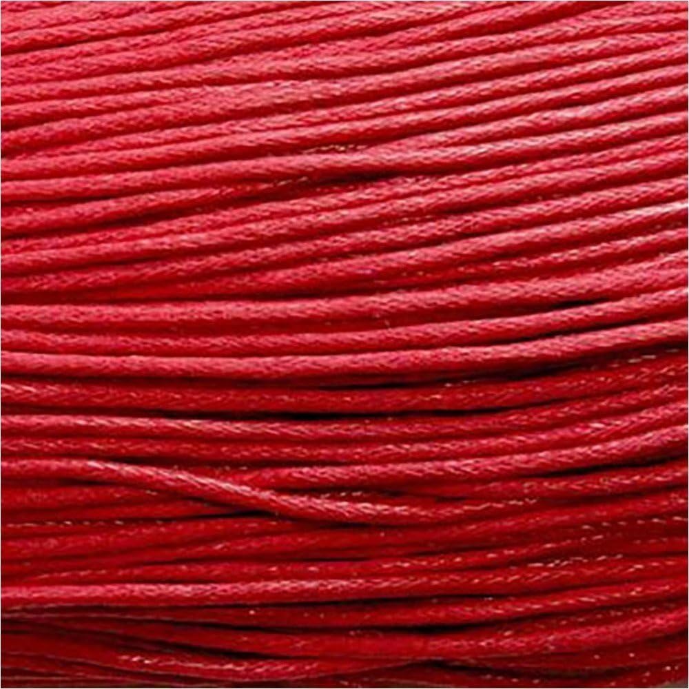 Cordon De Coton Ciré Rouge 0.5mm - 10 Mètres, Marque Homemade, Made In France
