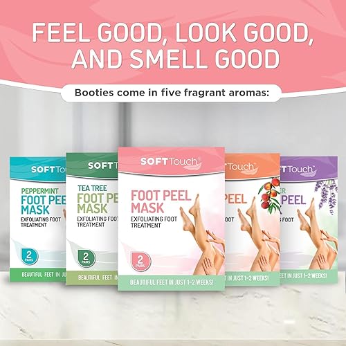 Miniatura 8 de Mascarilla exfoliante para pies Soft Touch exfoliante removedor de callos 2pares por caja