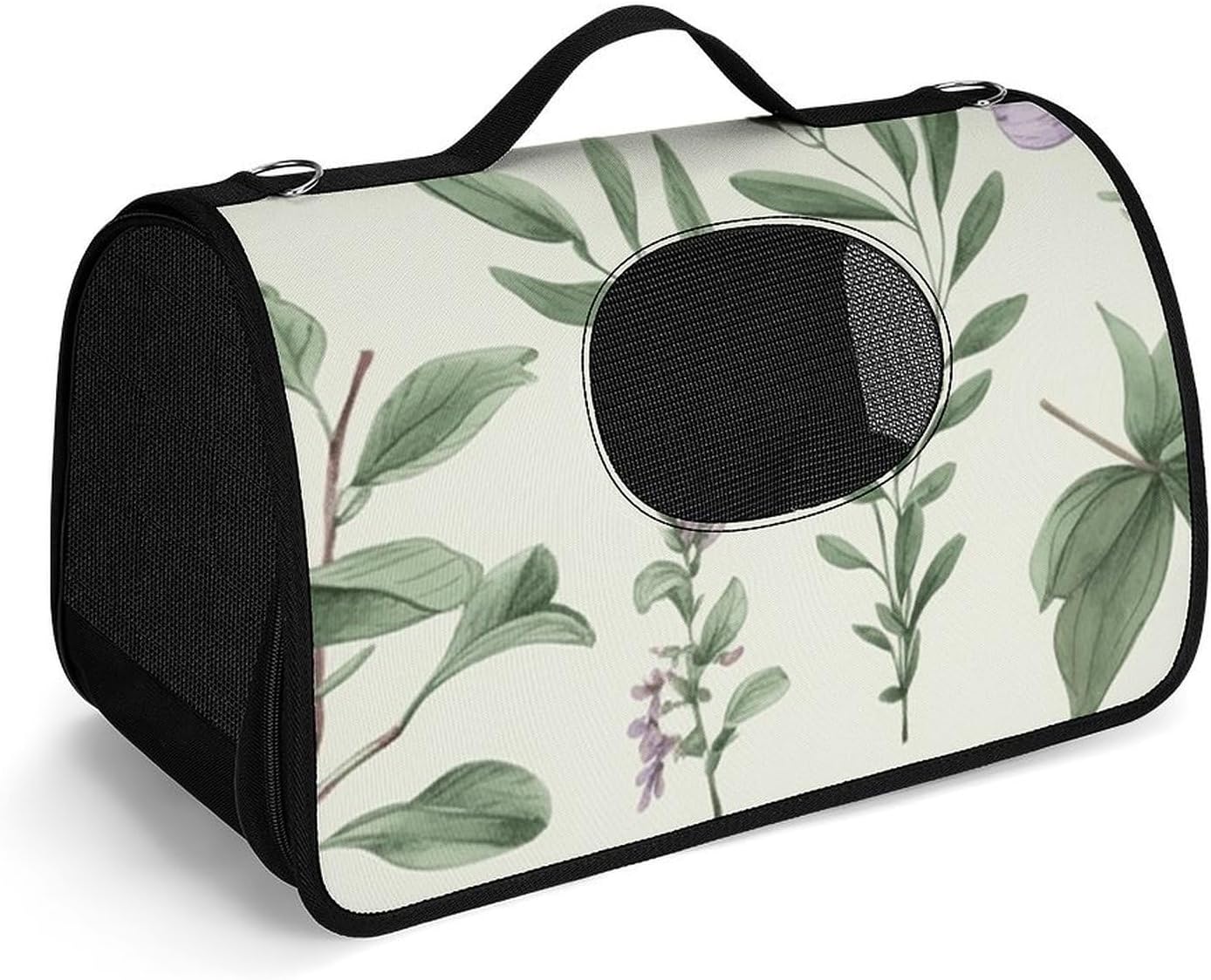 Pet Handbags, Green Sage Leaves Printed Pet Handbags,folding Pet Bags,new Pet Handbags,universal Pet Handbags, 45X26X23.5cm