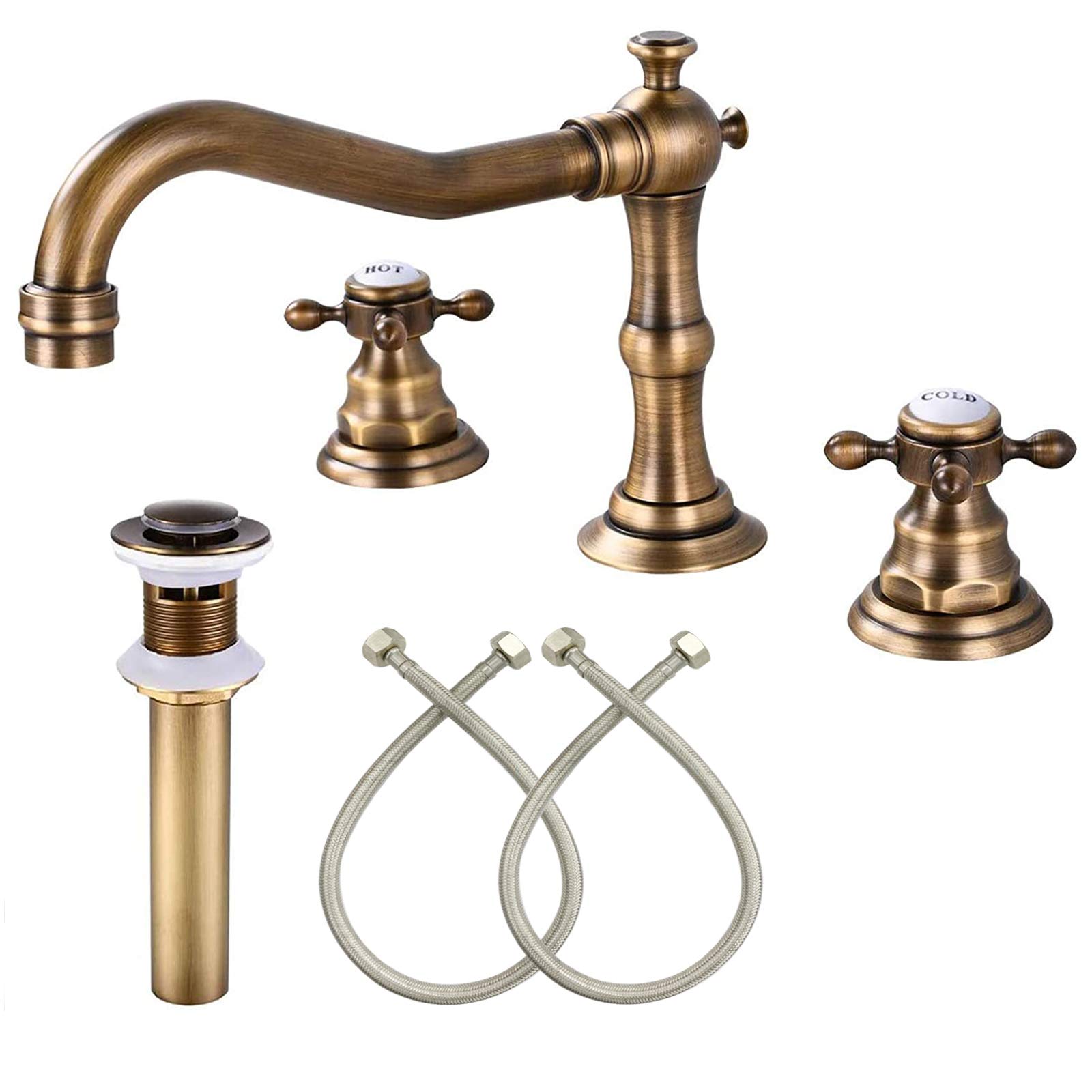 gotonovo Bathroom Vessel Bowl Sink Faucet Single Handle Lavatory Vanity Mixer Bar Tap with Pop Up Drain