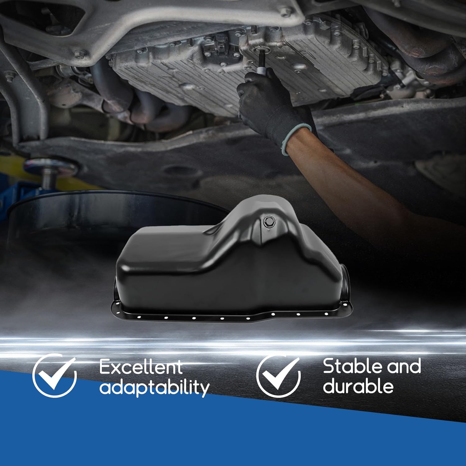 Silscvtt Engine Oil Pan Replacement for Ford F150 F250 F350 E150 E250 Econoline 5.0L 1980-1998 264-002 264002