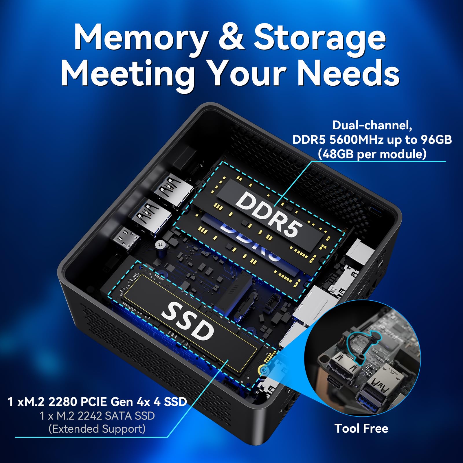 Intel NUC 14 Pro，for ASUS NUC 14 Pro NUC14RVH Revel Canyon AI